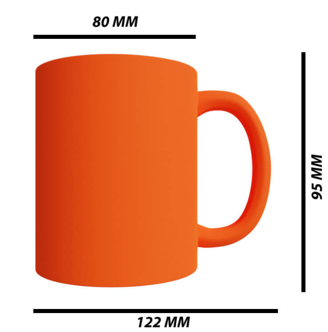 Neon orange mug