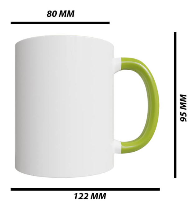 Light green two tone sublimation mugs