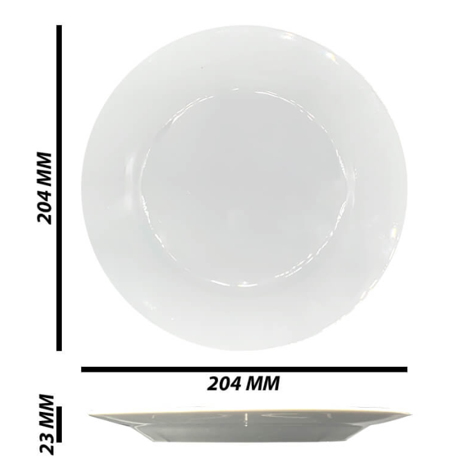 8 inch ceramic side plate with display stand