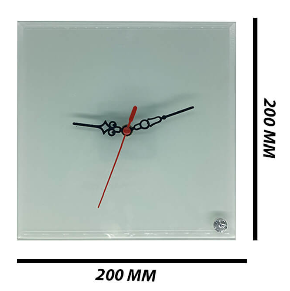 Sublimation glass square wall clock