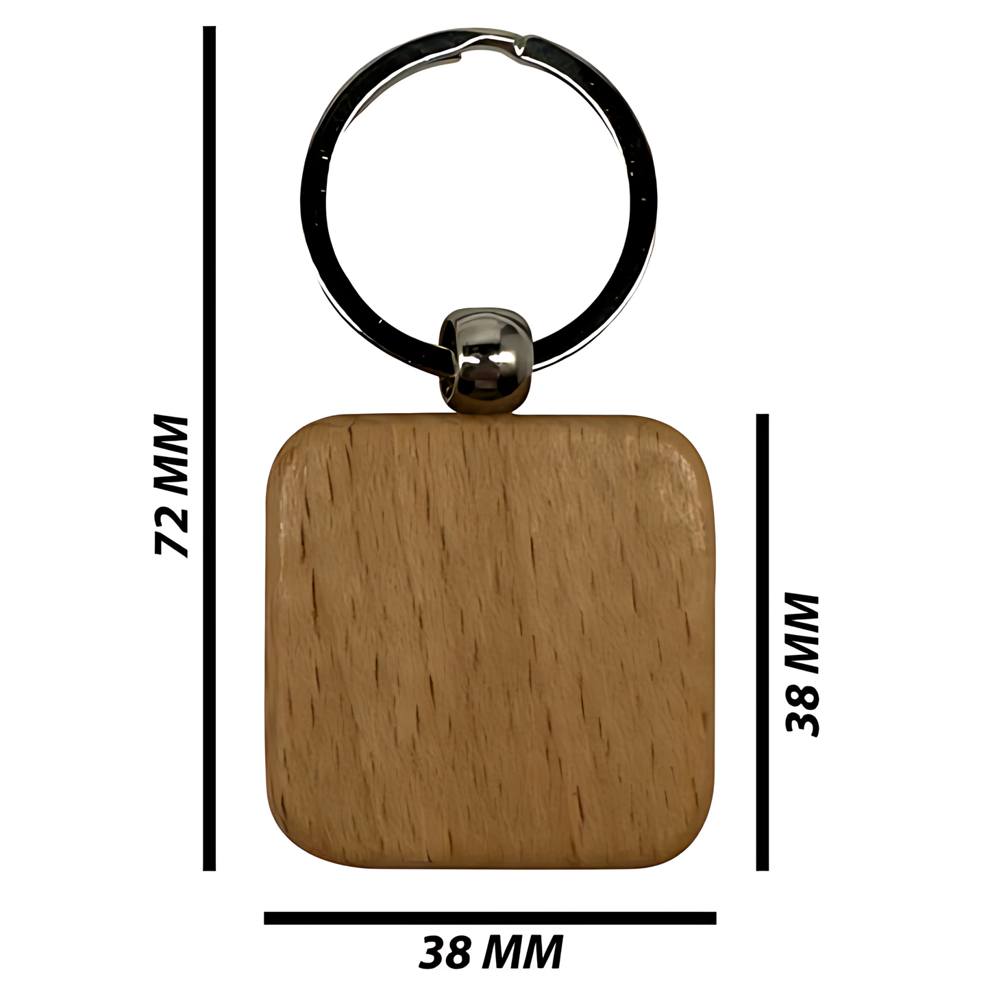 Engraving Wood Keyring Square