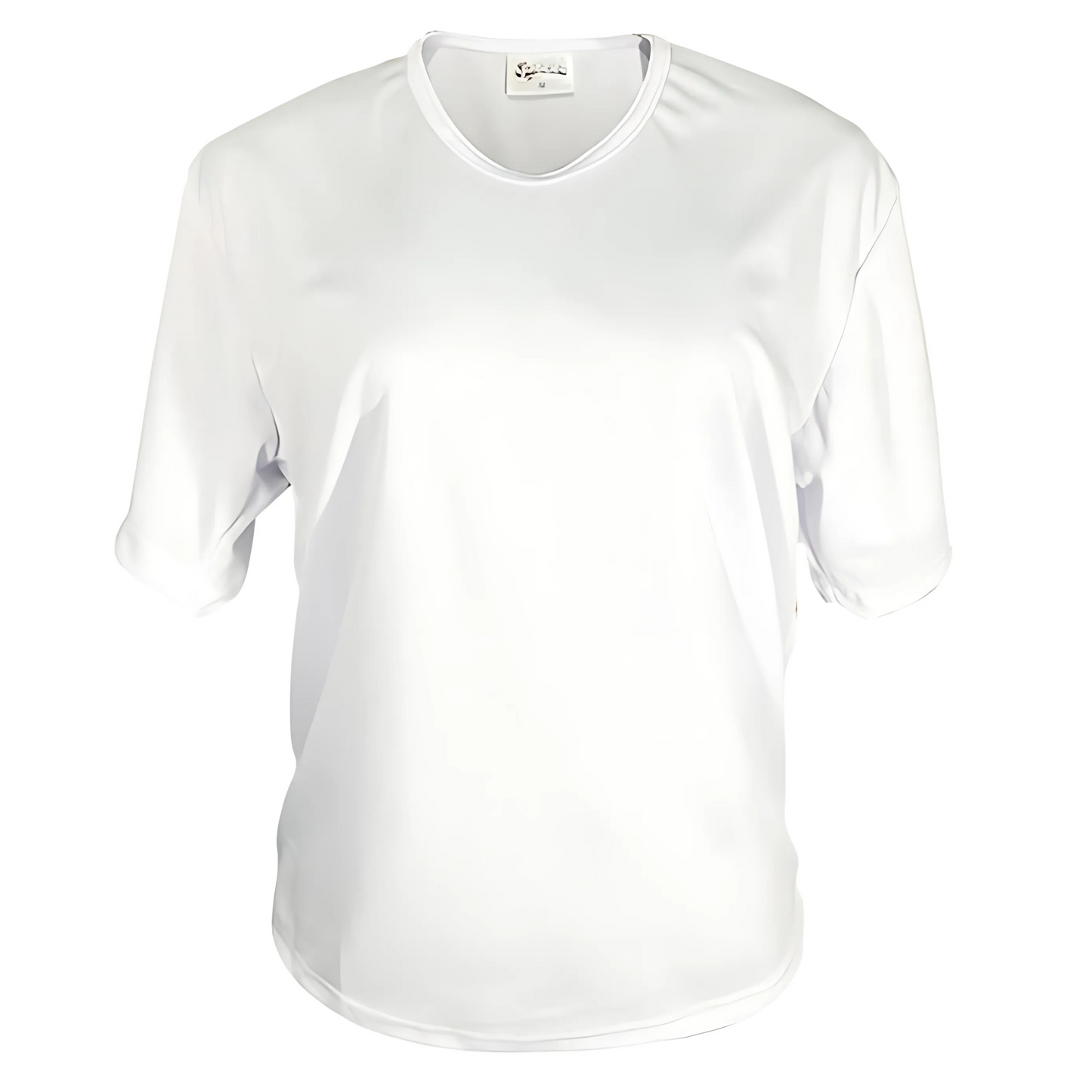 Birdseye Polyester White T-Shirt