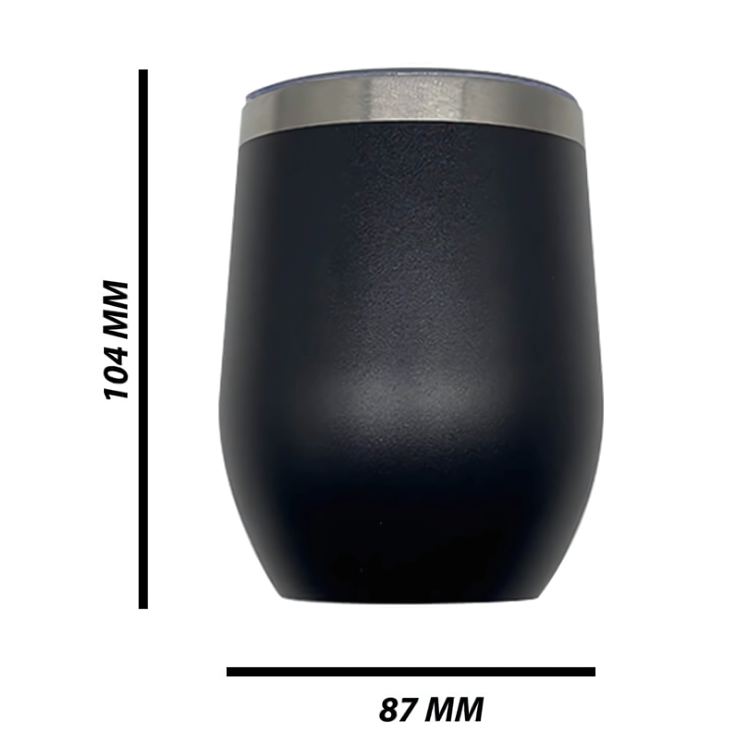 Double wall stainless steel 12oz engraving wine tumbler black