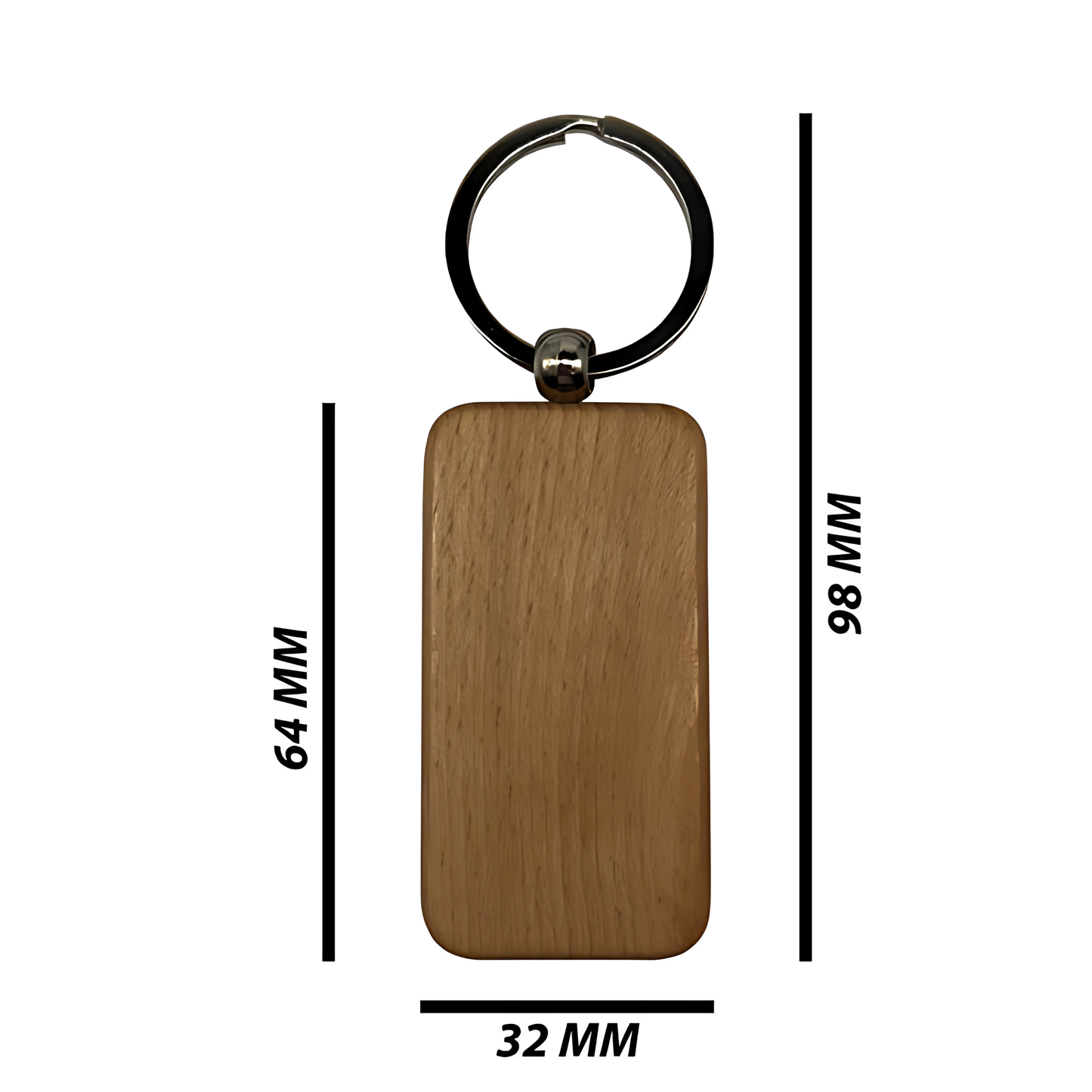 Engraving Wood Keyring Big Rectangle