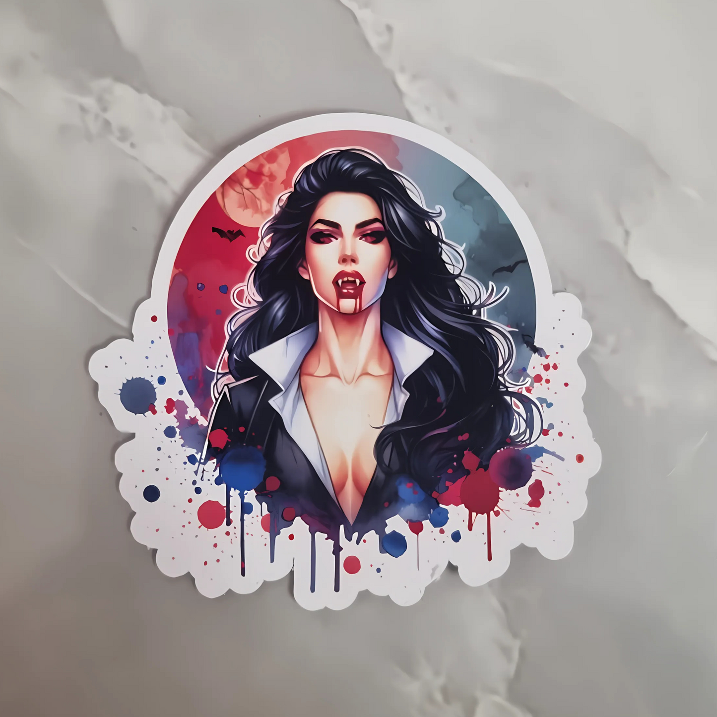 Vampire printed stickers
