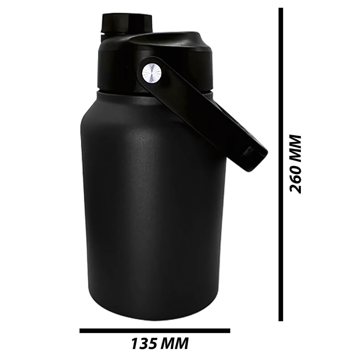 Double Wall Stainless Steel Engraving 64oz (1.9L) Camper Water Tank Black