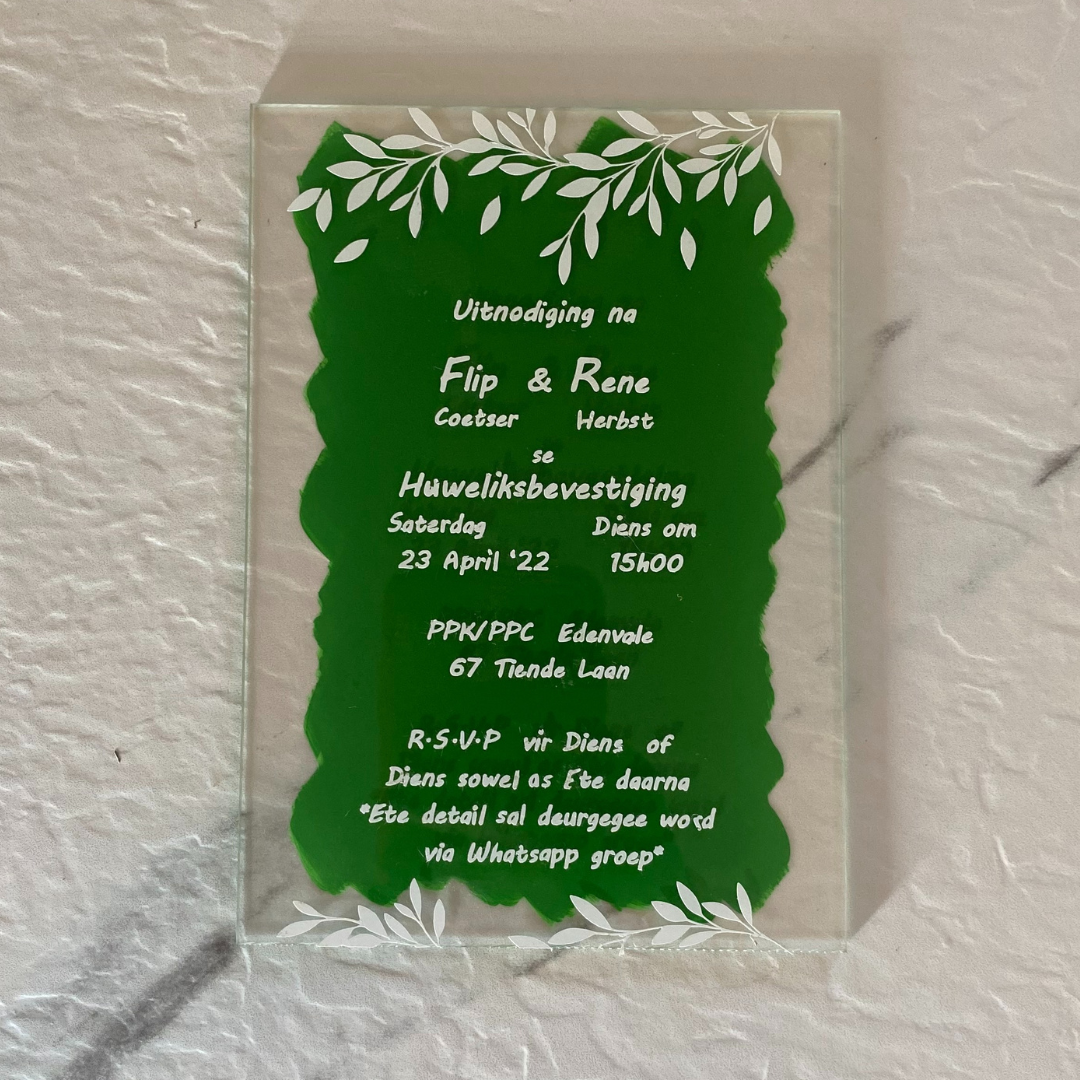 Acrylic Wedding Invitation