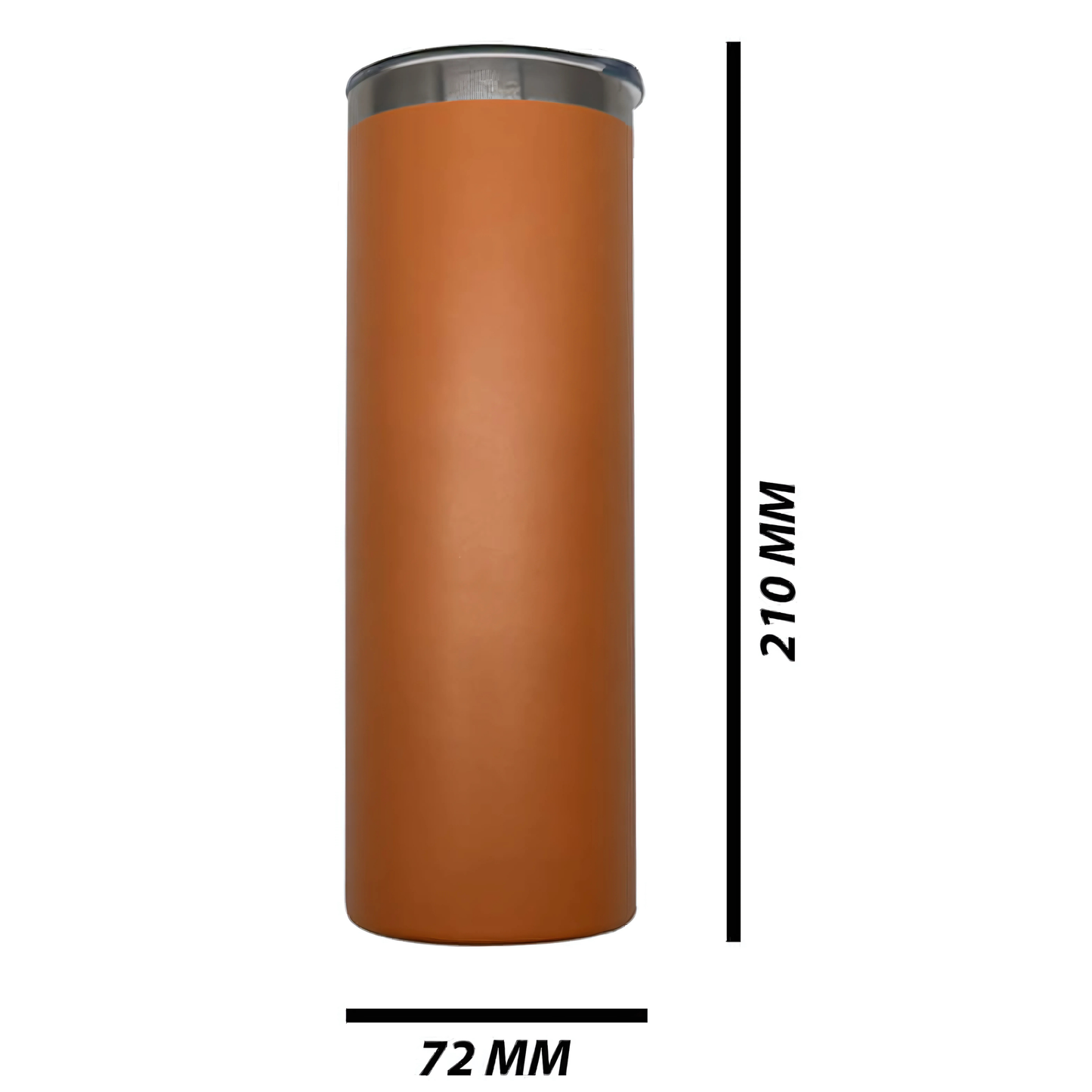 Double Wall Stainless Steel 20oz Engraving Skinny Tumbler Orange