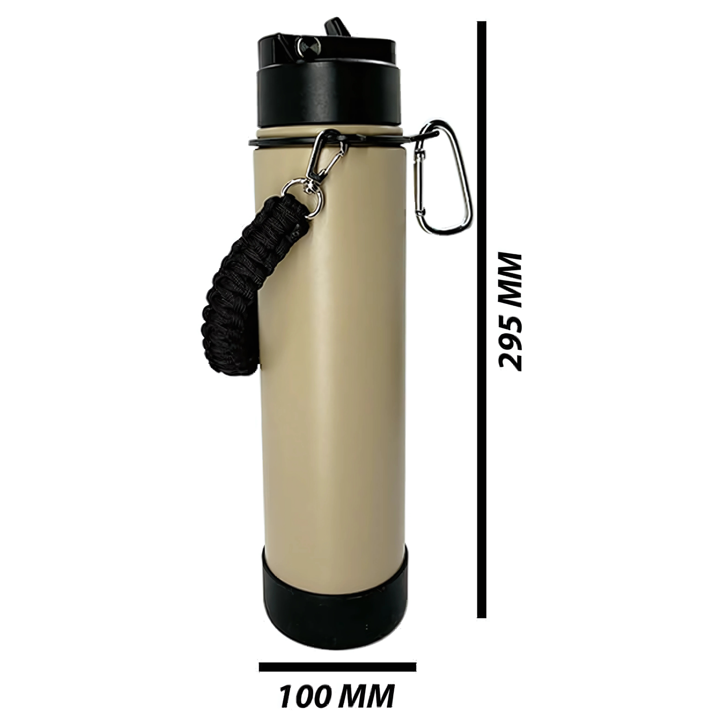 Double Wall Stainless Steel Engraving 24oz (700ml) Rope Water Bottle Khaki