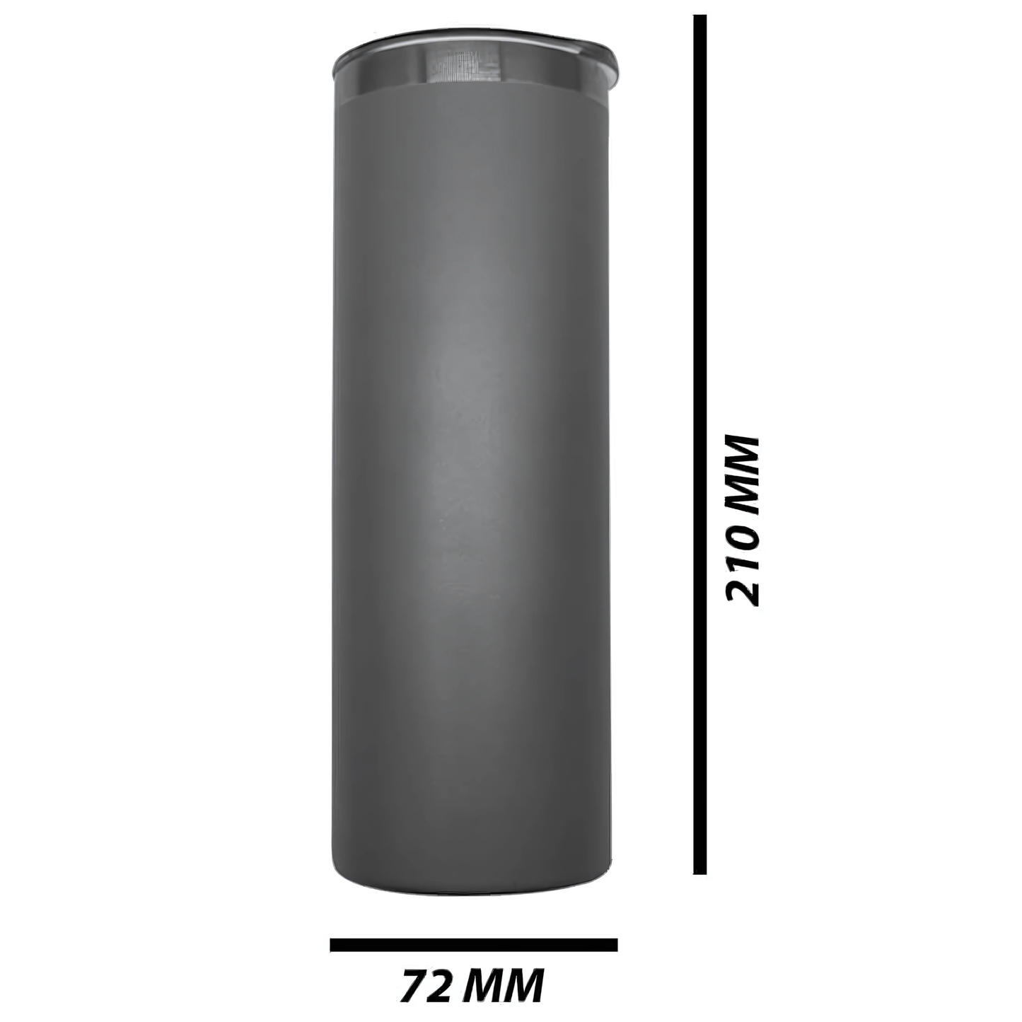 Double Wall Stainless Steel 20oz Engraving Skinny Tumbler Grey