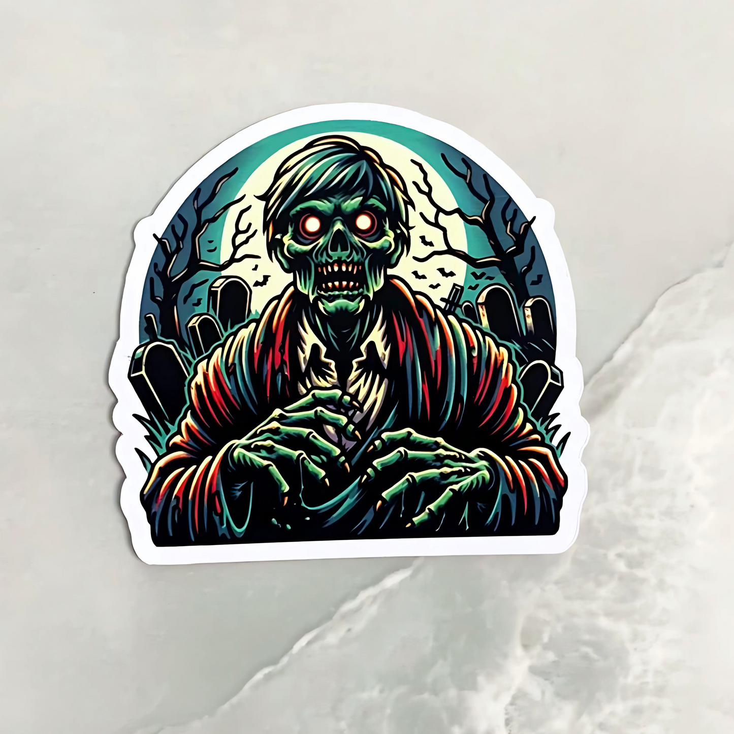 zombie printed stickers