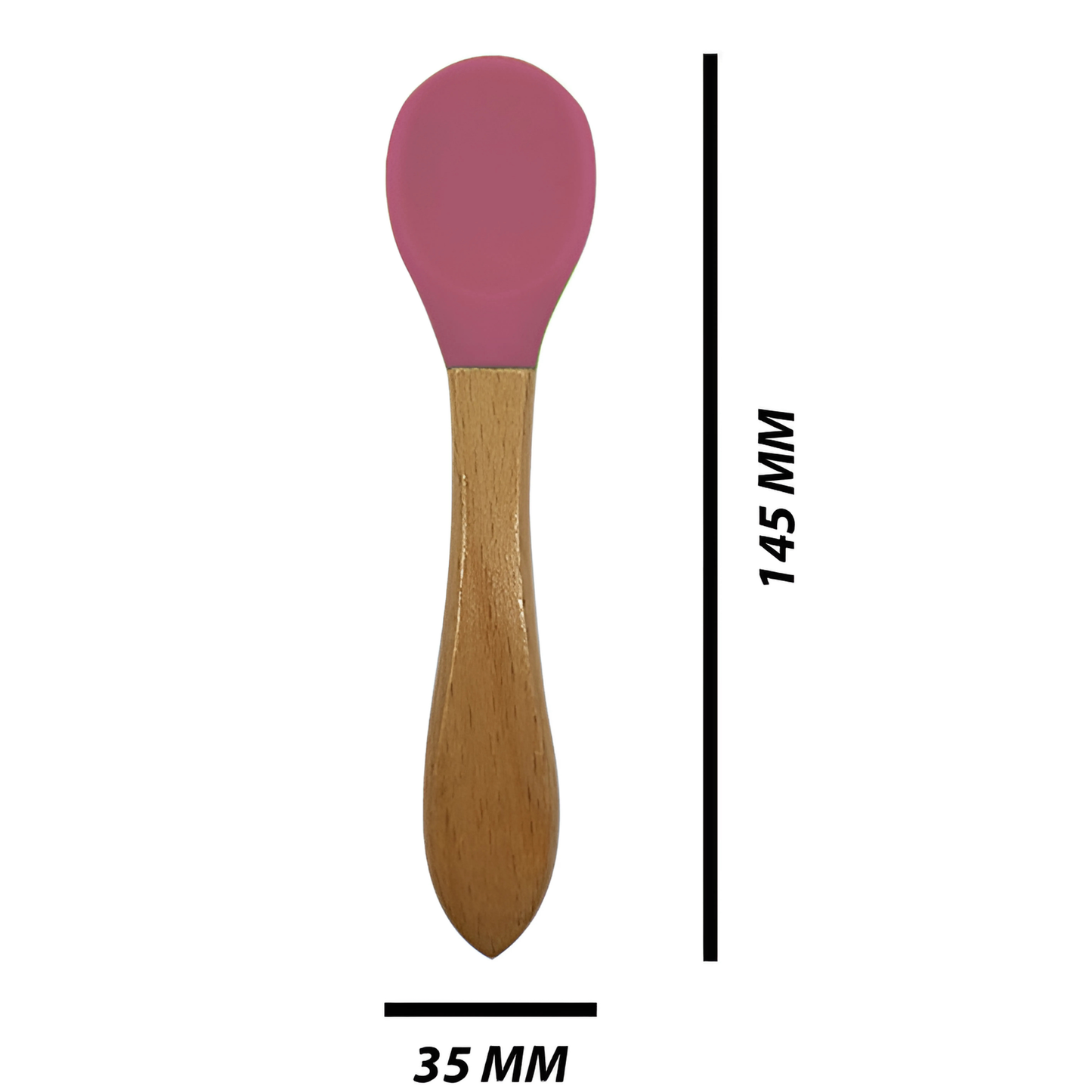 Engraving Bamboo Baby Spoon Pink