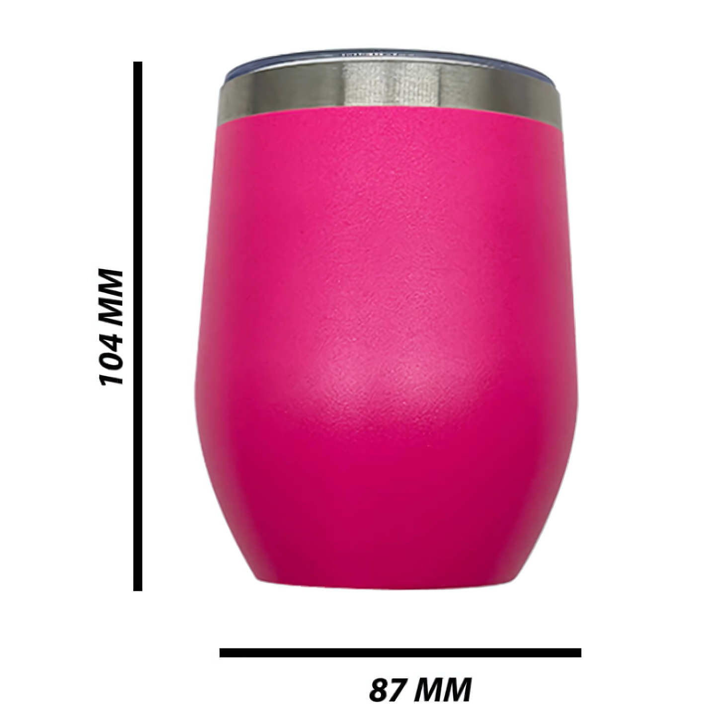 Double wall, stainless steel 12oz engraving wine tumbler cheeky pink