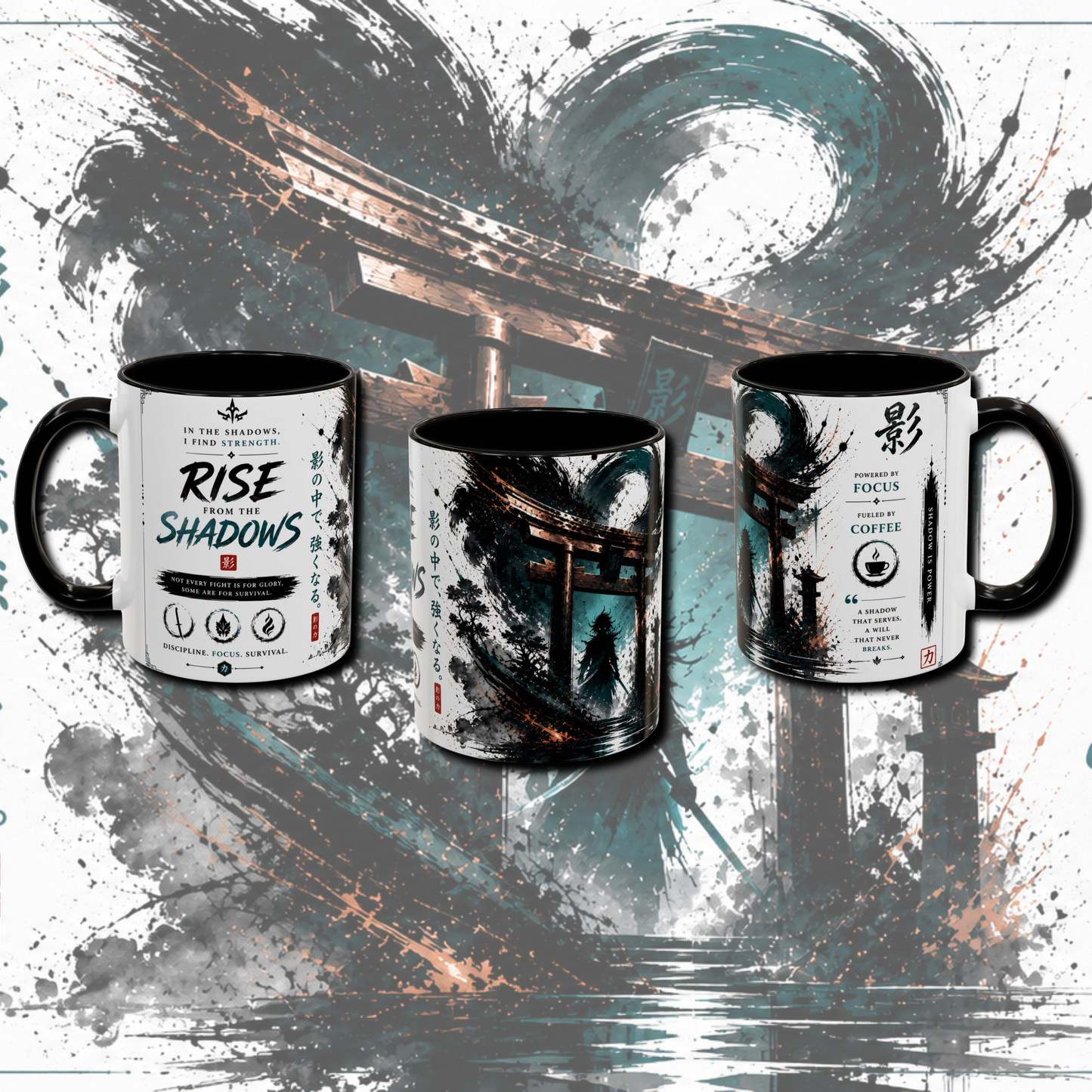"Fan art anime" two tone mug.