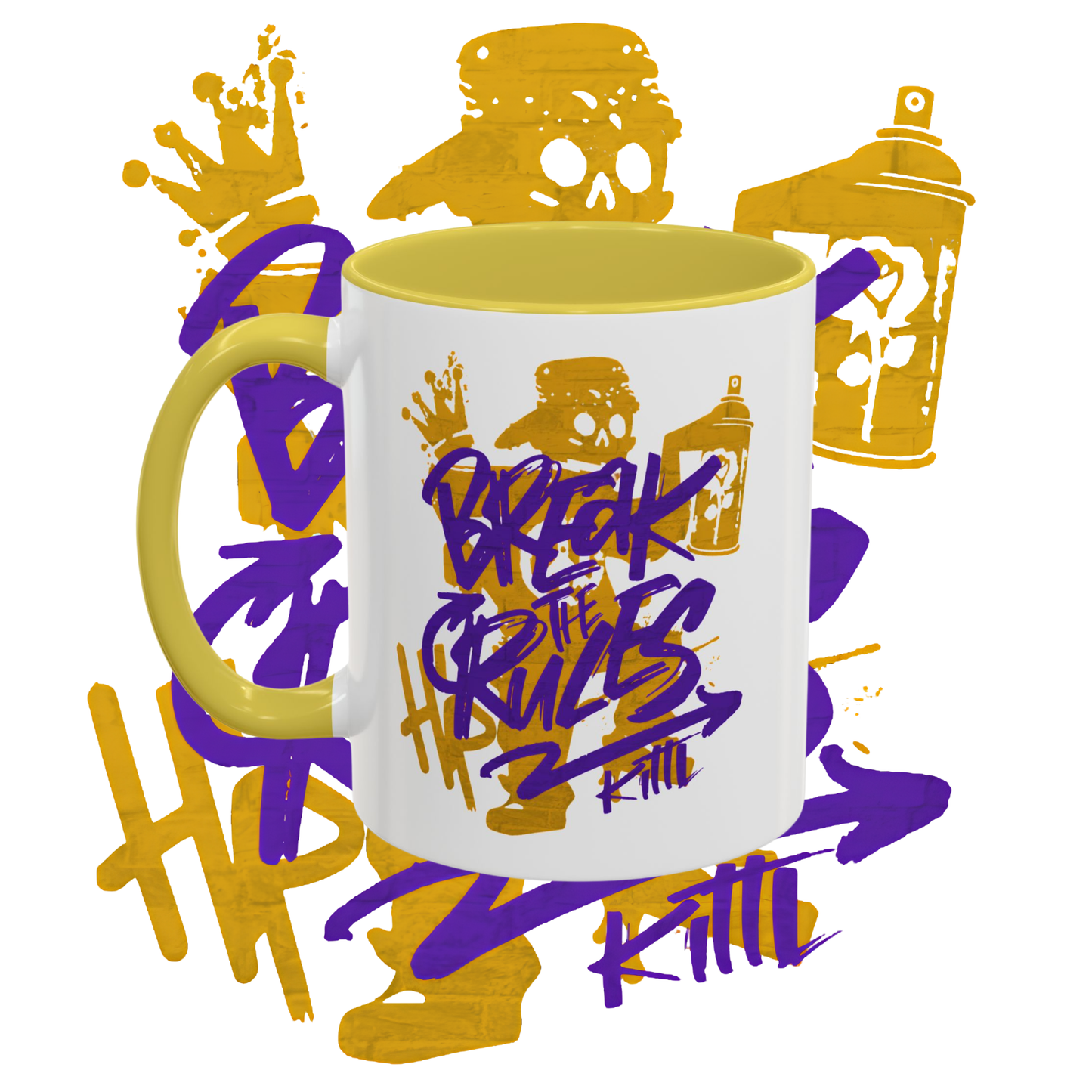 "Break the Rules. two tone sublimation mug.