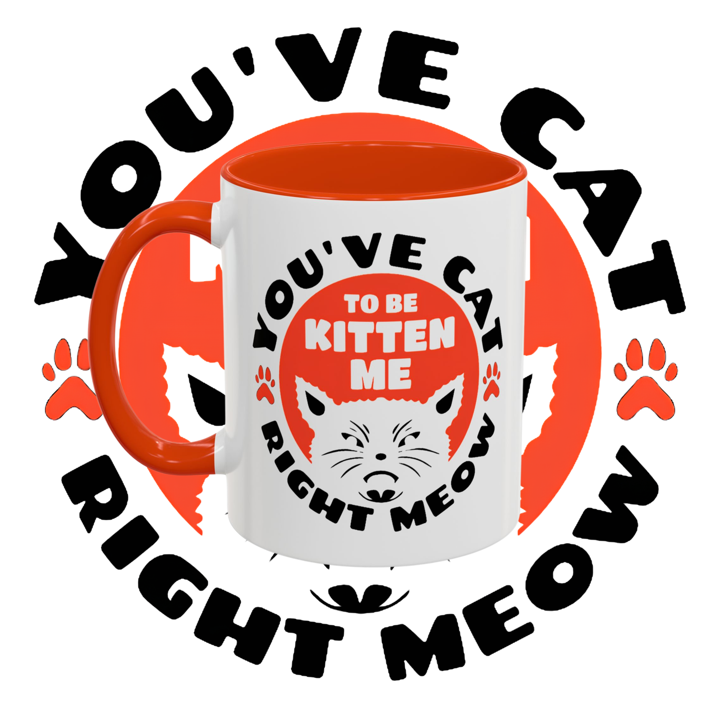 "Cat" two tone sublimation mug.