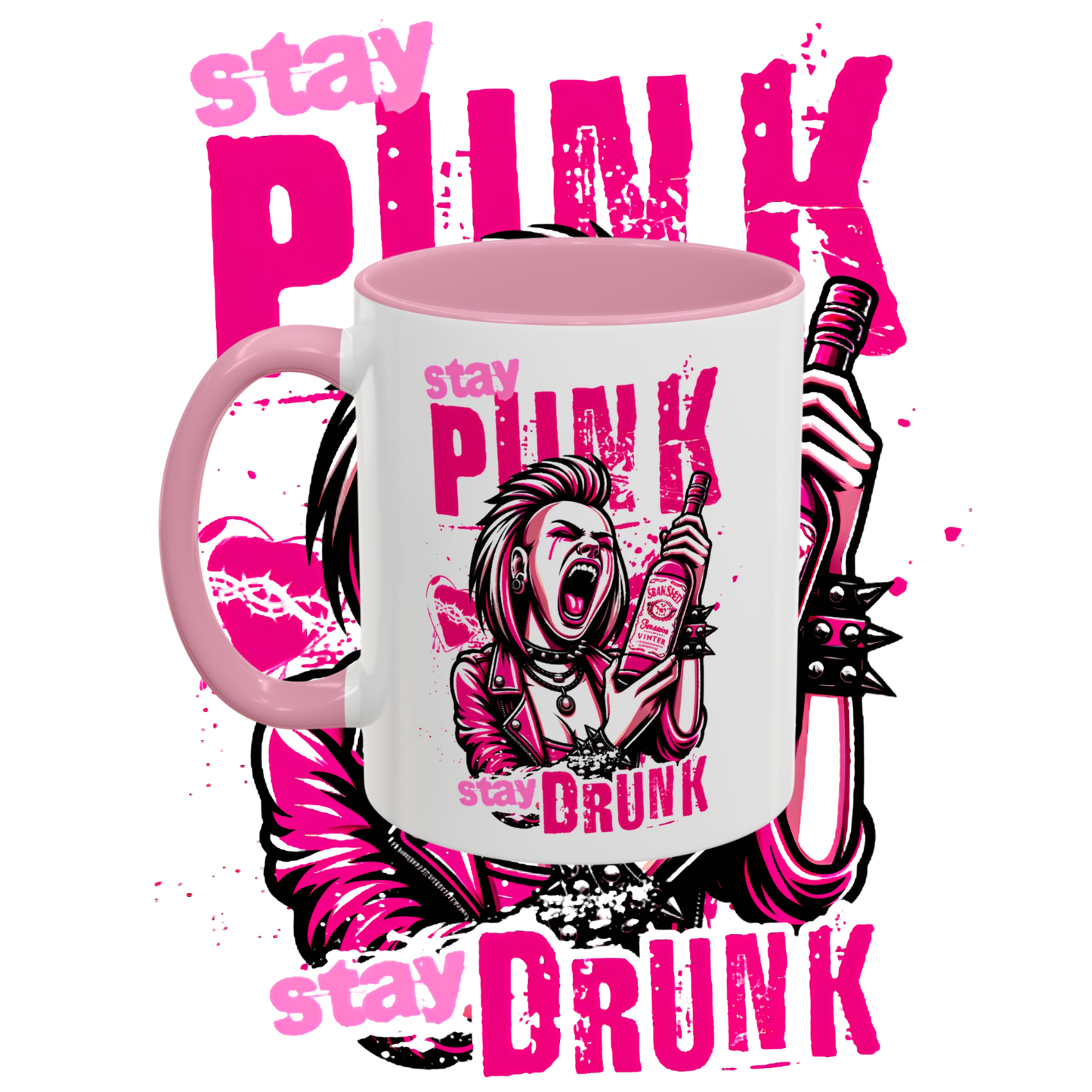 "Punk" two tone sublimation mug.
