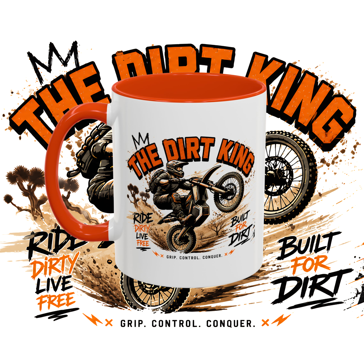 "The dirt king" two tone sublimation mug.
