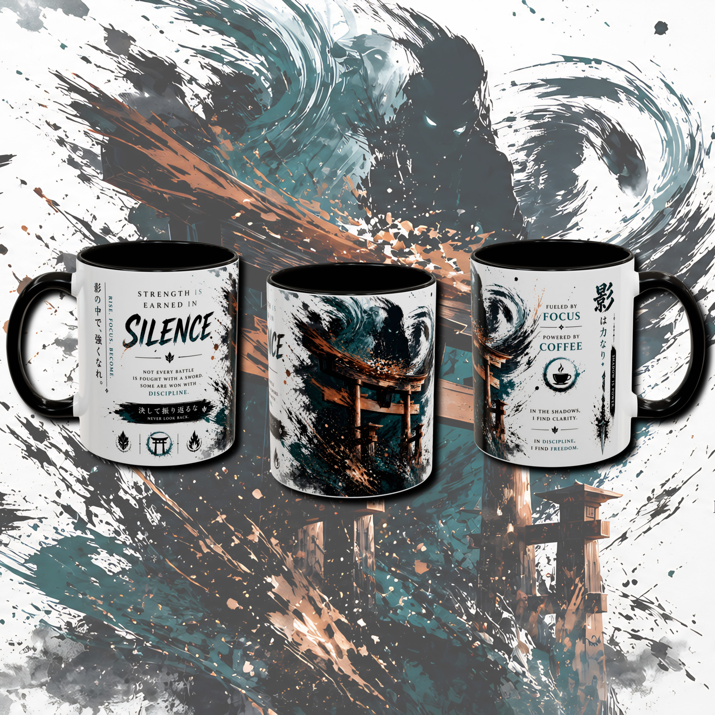 "Fan art anime" two tone mug.