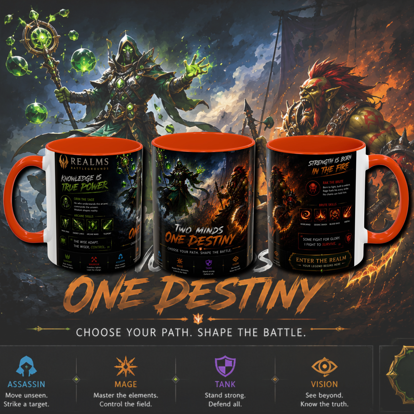 "Realm" two tone gaming mug.