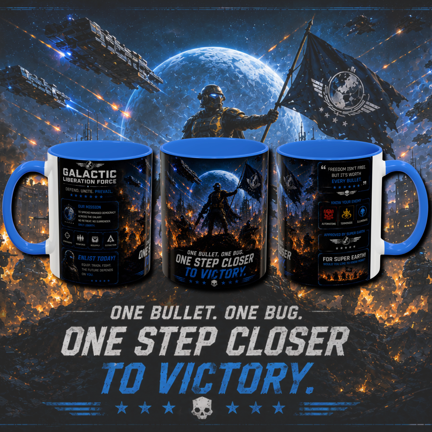 "Galactic liberation force" two tone gaming mug.