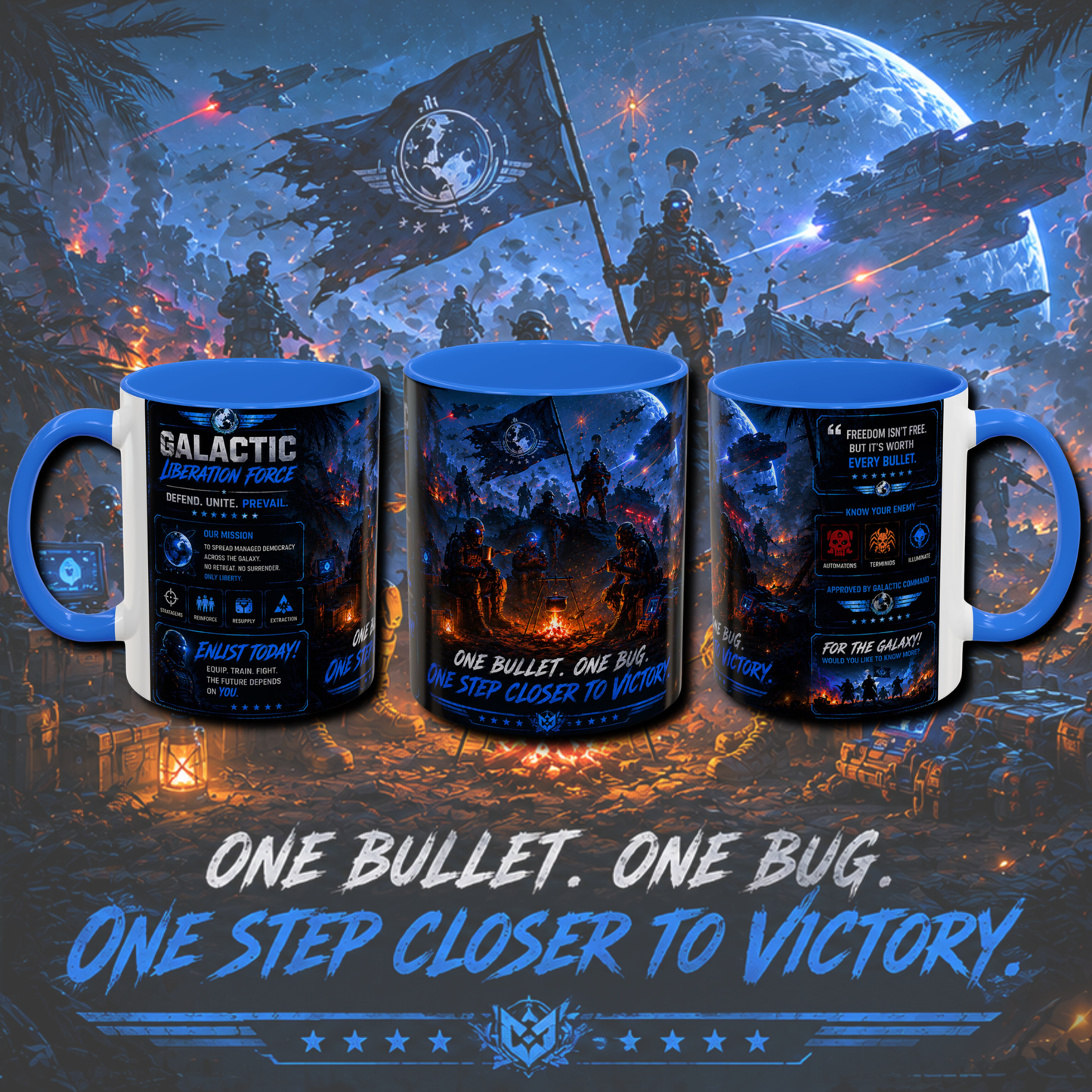 "Galactic liberation force" two tone gaming mug.