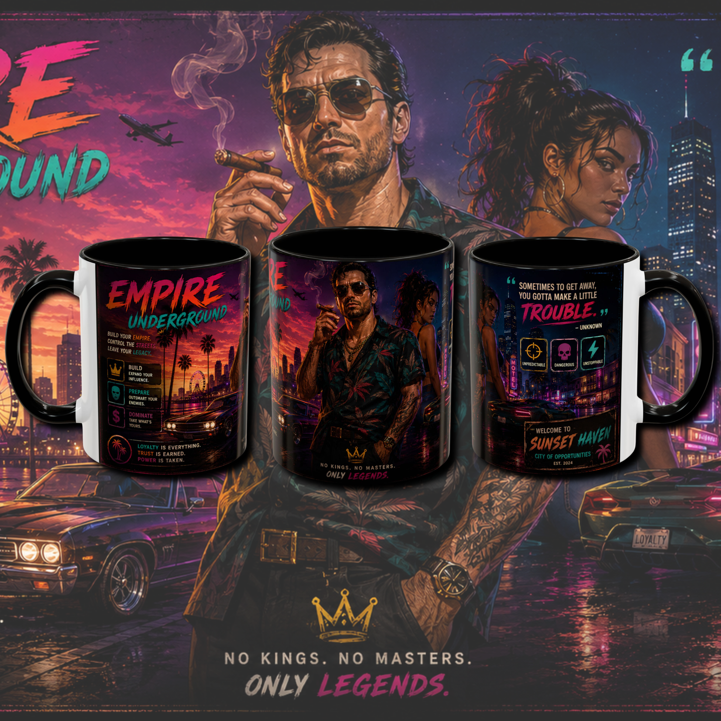 "Empire underground" two tone gaming mug.