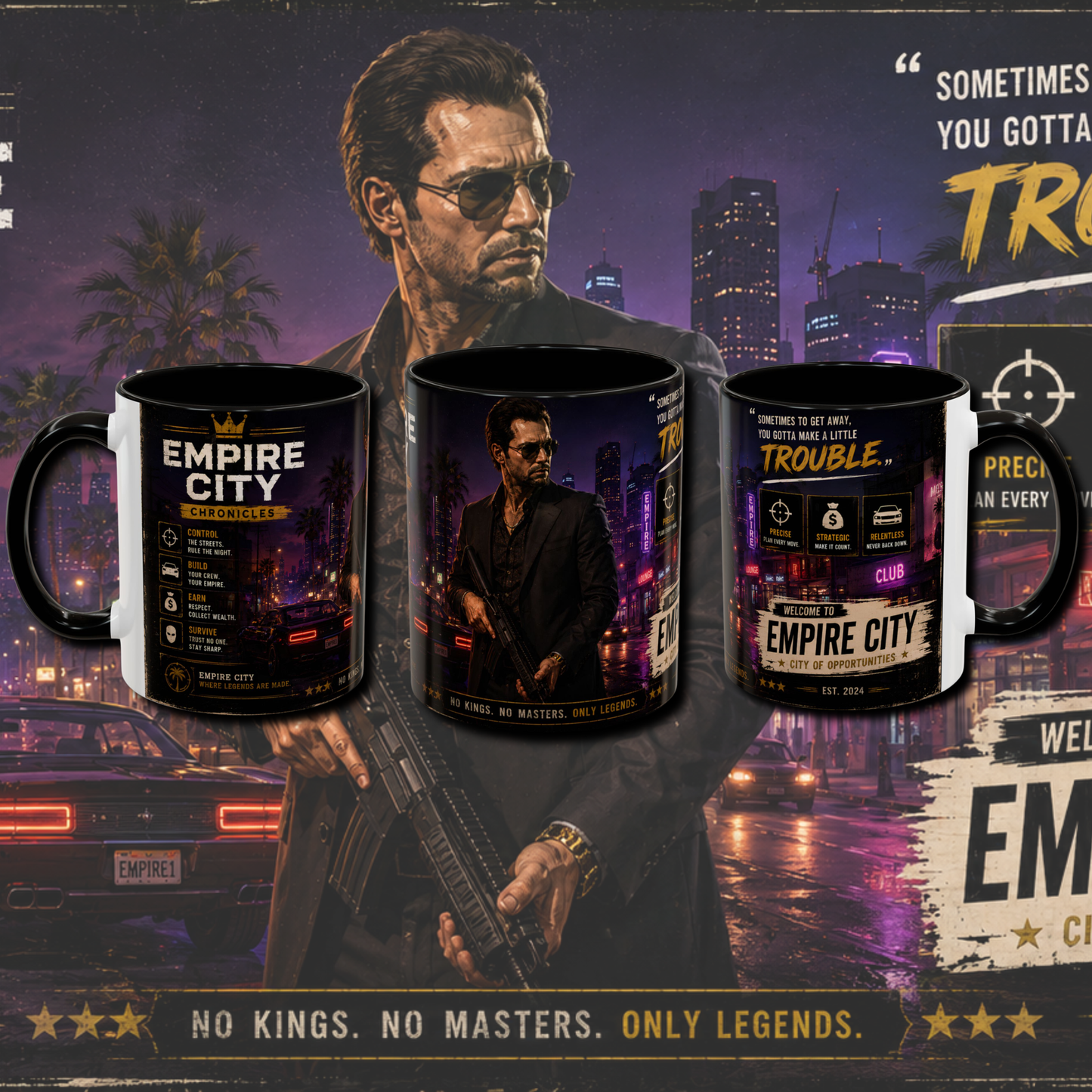 "Empire city" two tone gaming mug.