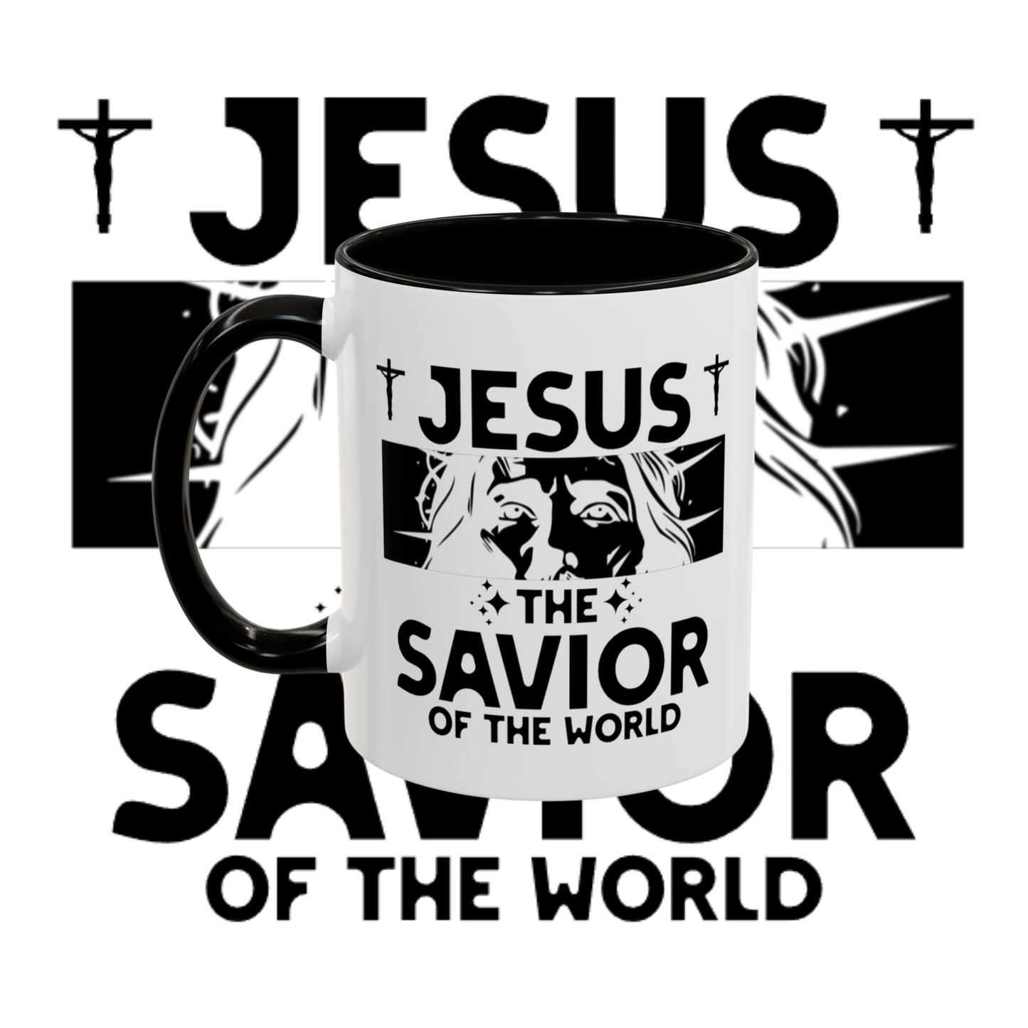"Jesus" two tone sublimation mug.