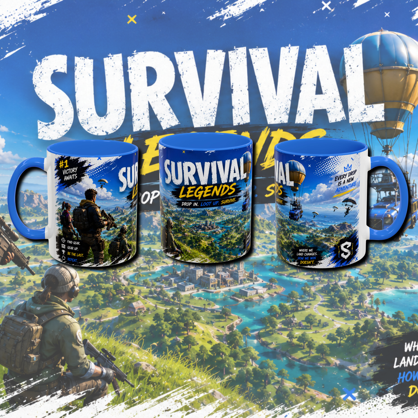 "Gaming" two tone mug.