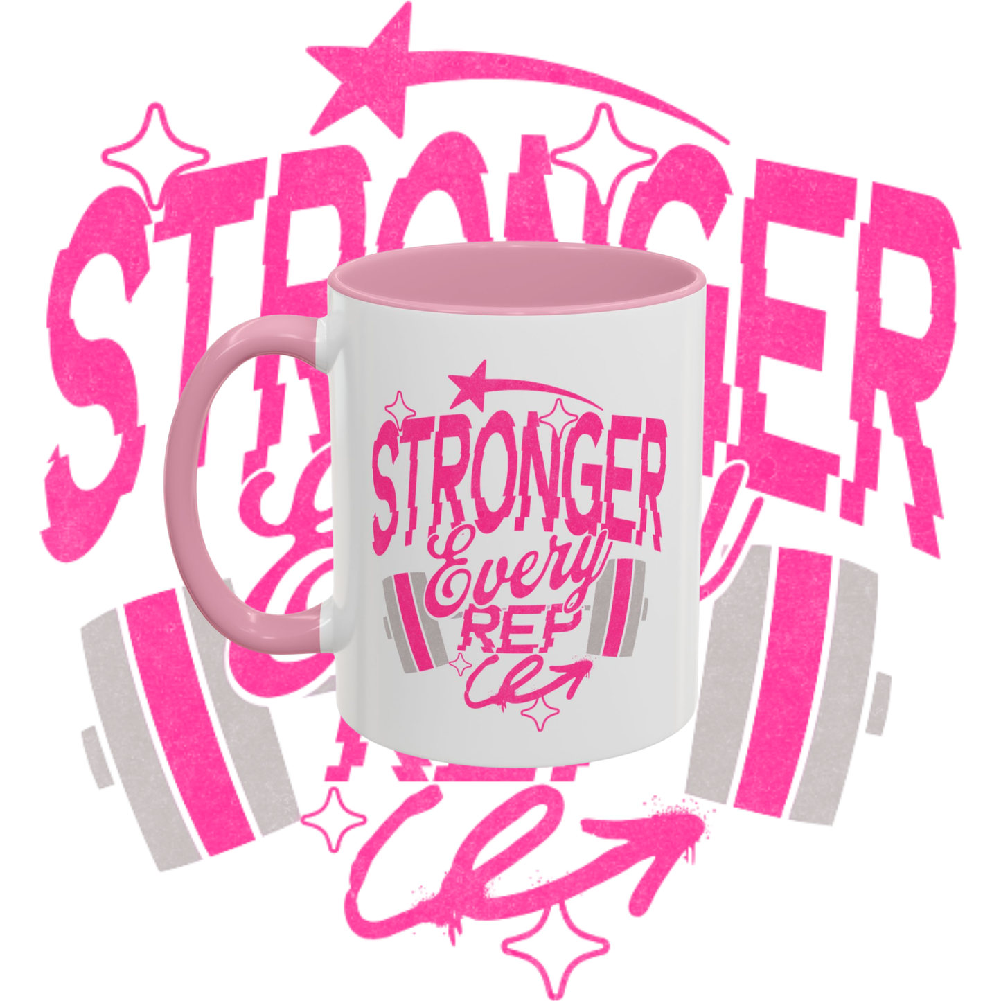 "Stronger" two tone sublimation mug.
