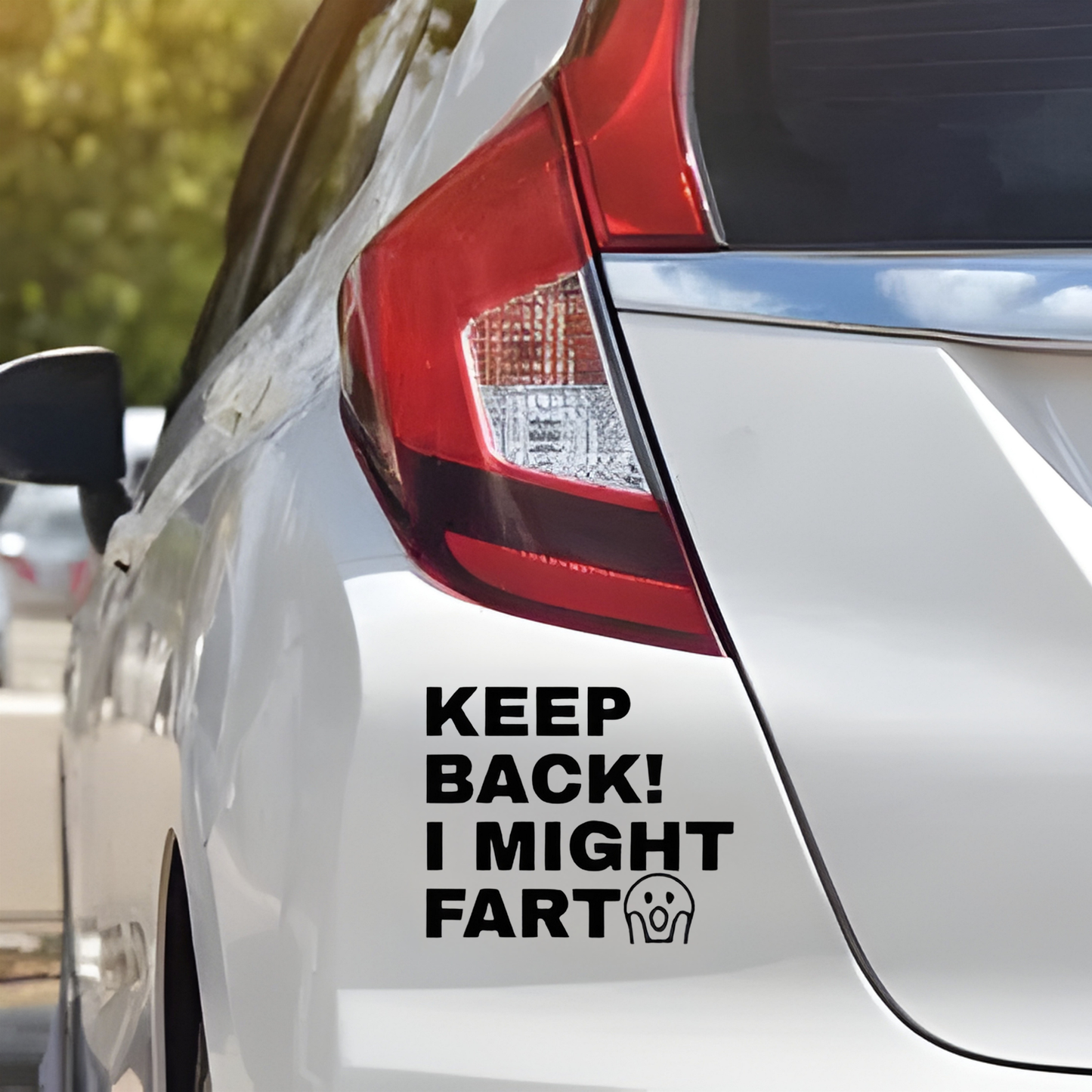 "Keep back I might fart" vinyl decal/sticker.