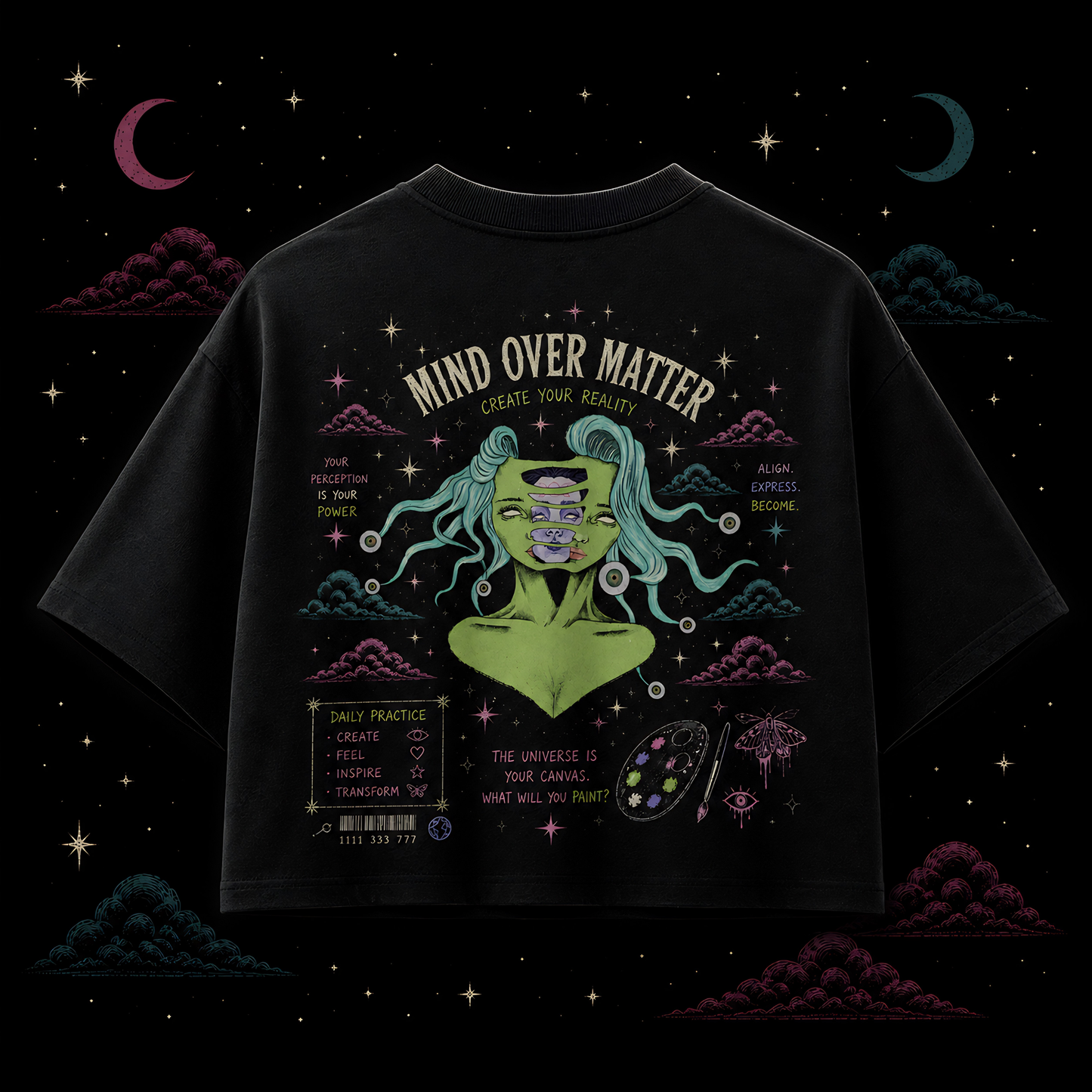 "Mind over matter" crop top