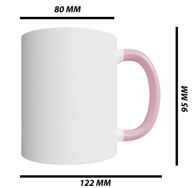 Pink white two tone sublimation mugs