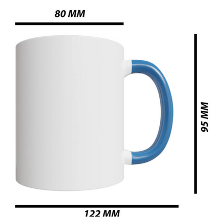 Light blue two tone sublimation mugs