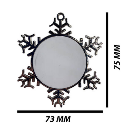 X-Mas Metal Ornament Snowflake