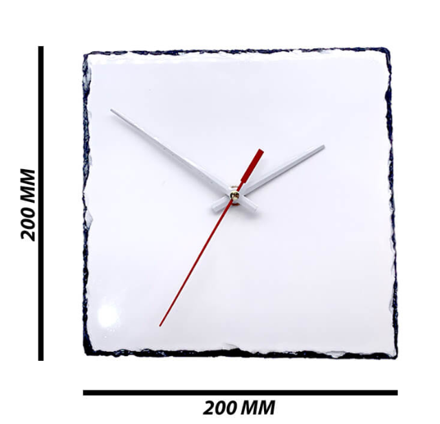 Stone photo clock 20x20cm