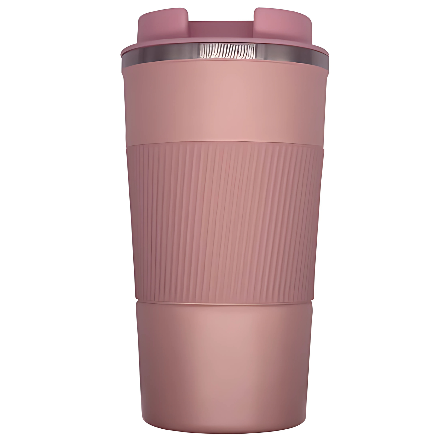 Double wall stainless steel engraving cappuccino mug pink
