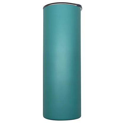 Double wall stainless steel 20oz engraving skinny tumbler ocean blue