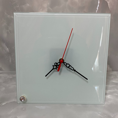 Sublimation glass square wall clock