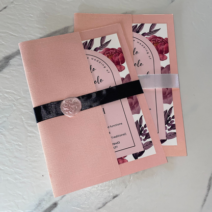 Pink Wedding Invitation