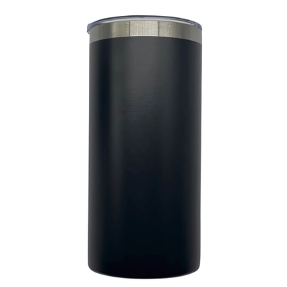 Double wall stainless steel 15oz engraving skinny tumbler black