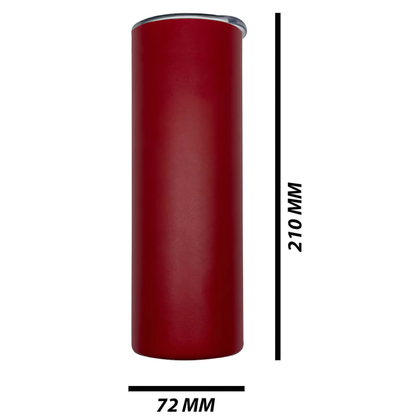 Double wall stainless steel 20oz engraving skinny tumbler red