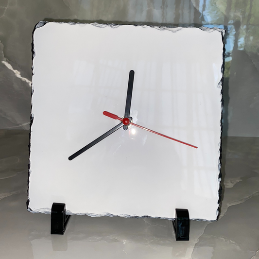 Stone photo clock 20x20cm