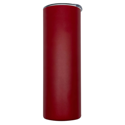 Double wall stainless steel 20oz engraving skinny tumbler red
