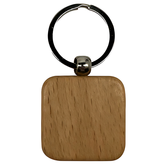 Engraving Wood Keyring Square