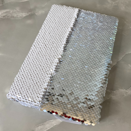 A5 Silver Sequin Notebook