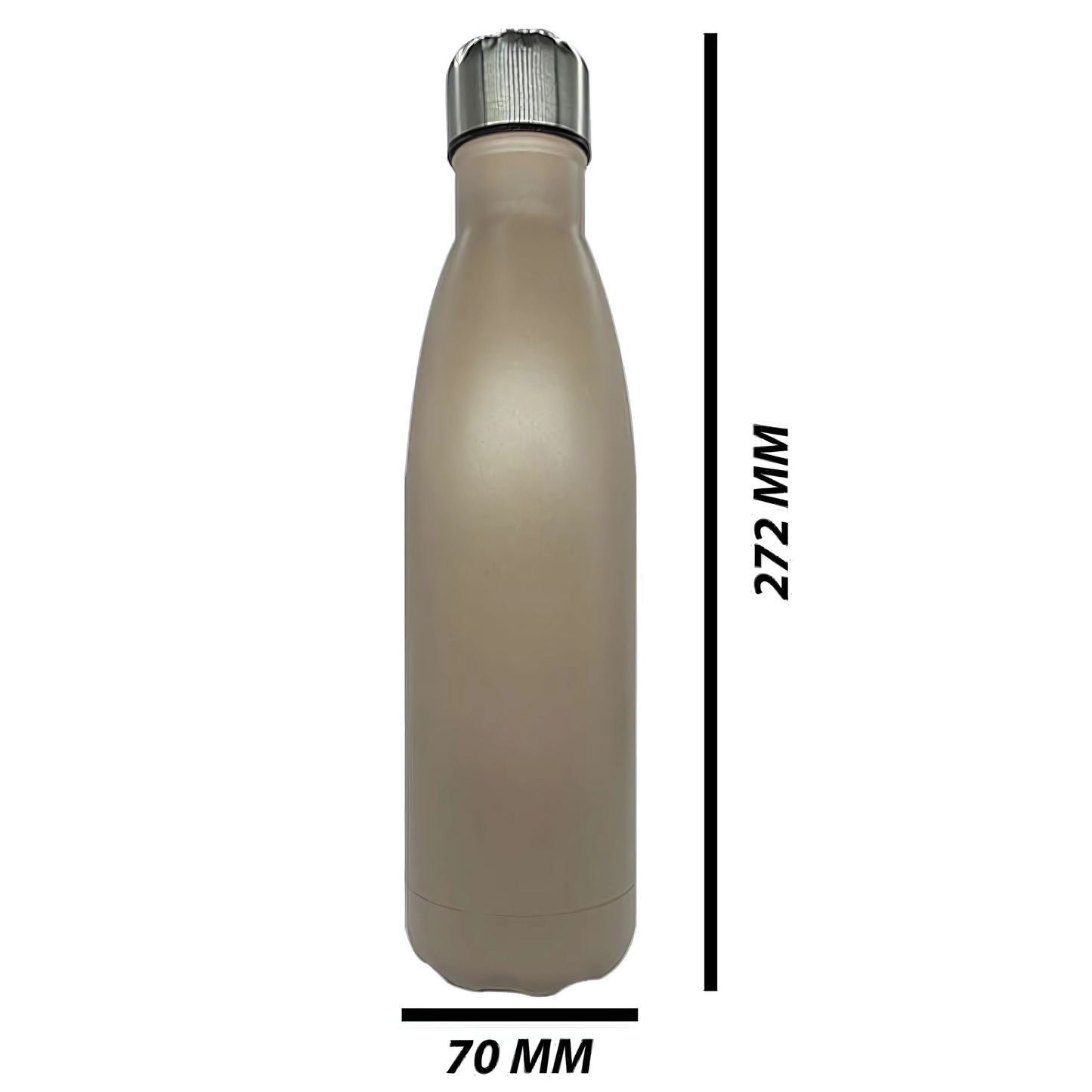 Double Wall Stainless Steel 500ml Engraving Water Bottle Khaki