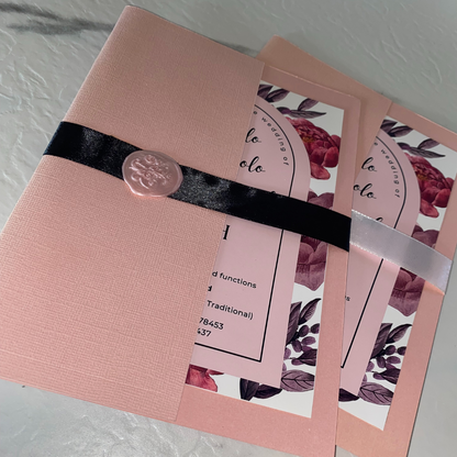 Pink Wedding Invitation
