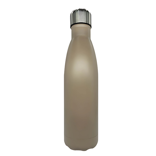 Double Wall Stainless Steel 500ml Engraving Water Bottle Khaki